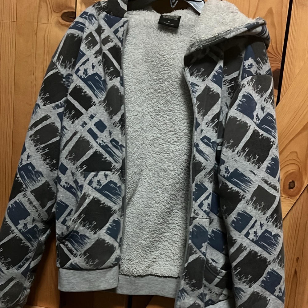 Original Deluxe Gray and Blue Kids Jacket